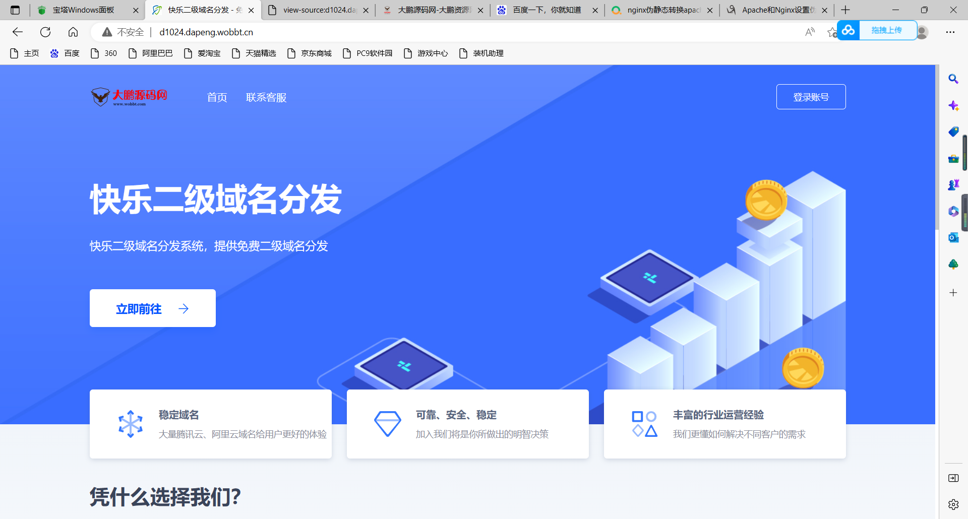图片[1]-D1026 【大鹏亲测】许愿二级域名分发系统网站源码美化版-无忧智云